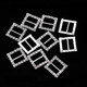 Square Diamante Silver Slider Buckles - (Pack of 10)